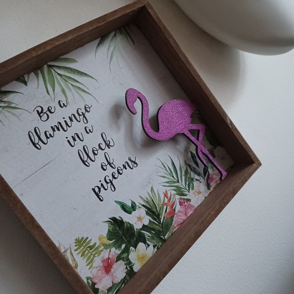 Pink Flamingo Wall Decor